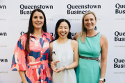 The Hilton receiving their Queenstown Business Award 
