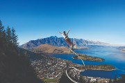 AJ Hackett Bungy jumping over Queenstown 